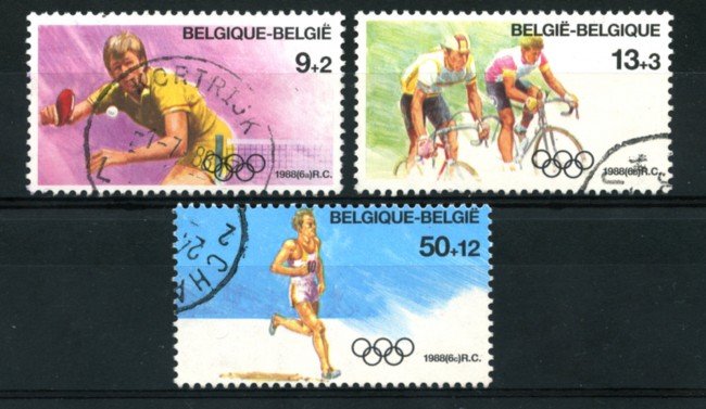 1988 - LOTTO/16855 - BELGIO - OLIMPIADI DI SEUL 3v. - USATI