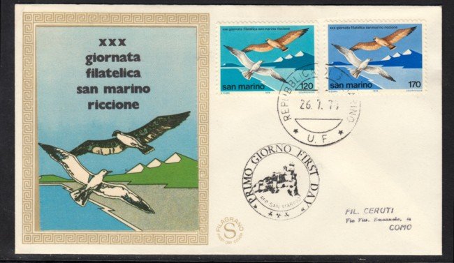 1978 - LOTTO/18412 - SAN MARINO - 30° FIERA FRANCOBOLLO - FDC
