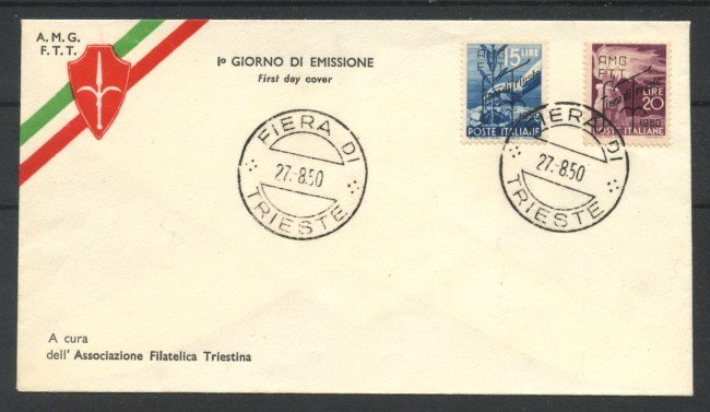1950 - TRIESTE A - LOTTO/40363 - FIERA DI TRIESTE 2v. - BUSTA FDC