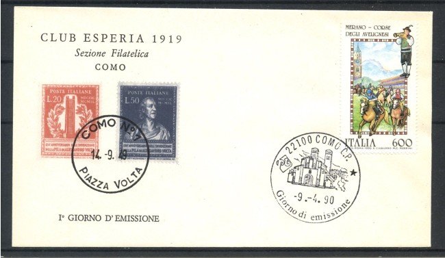 1990 - REPUBBLICA - LOTTO/39074 - FOLCLORE - BUSTA FDC
