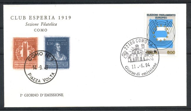 1994 - REPUBBLICA - LOTTO/38985 - PARLAMENTO UROPEO - BUSTA FDC