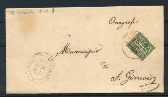1888 - REGNO - LOTTO/43583 - PIEGHEVOLE DA GUALDO A S.GINESIO