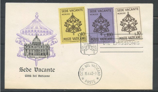 1963 - VATICANO - SEDE VACANTE - BUSTA FDC - LOTTO/25406B