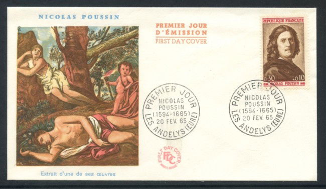 1965 - FRANCIA - N.POUSSIN - BUSTA FDC - LOTTO/25843