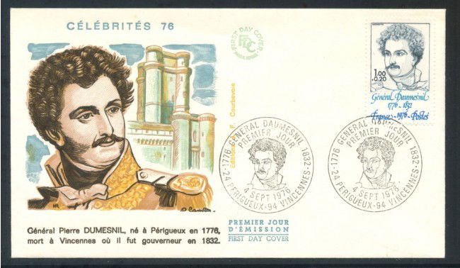 1976 - FRANCIA - GENERALE DAUMESNIL - BUSTA FDC . LOTTO/25854