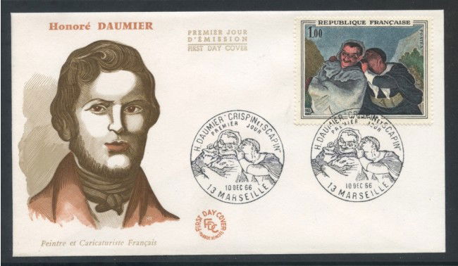 1966 - FRANCIA - DIPINTO DI DAUMIER - BUSTA FDC - LOTTO/25881