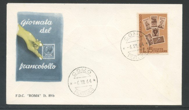 1964 - REPUBBLICA - GIORNATA DEL FRANCOBOLLO - BUSTA FDC - LOTTO/31938