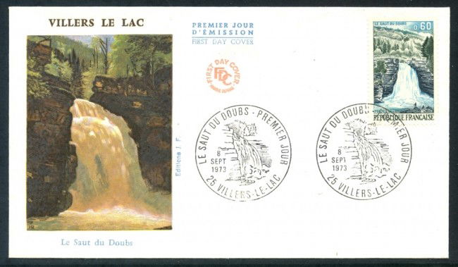 1973 - FRANCIA - CASCATA DEL DOUBS - BUSTA FDC - LOTTO/26494