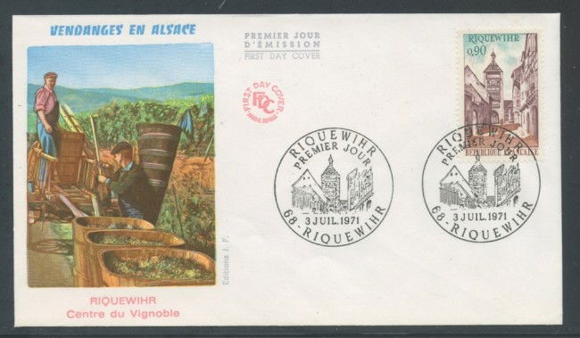 1971 - FRANCIA - RIQUEWIHR - BUSTA FDC - LOTTO/26707