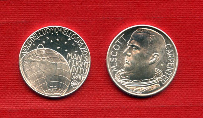 LOTTO/M23693 - ITALIA - VOLO DELL'UOMO NELLO SPAZIO - MEDAGLIA ARGENTO