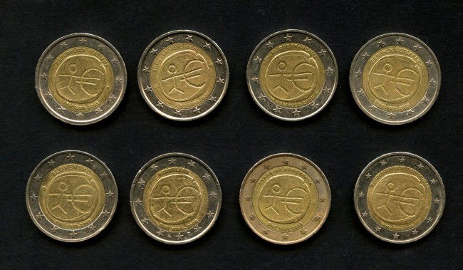 2009 - UNIONE ECONOMICA - LOTTO/M47530 - INSIEME DI 8 MONETE DA 2 EURO DIVERSI STATI