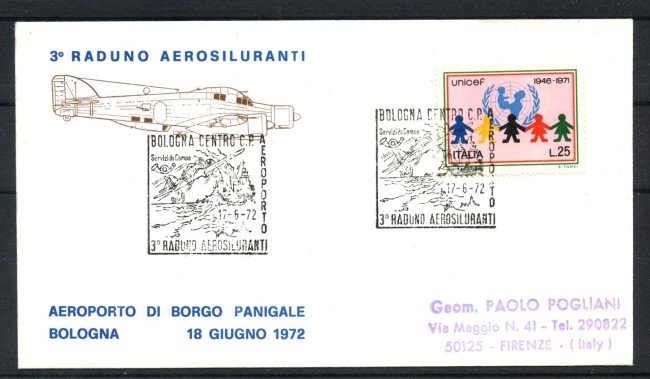 1972 - ITALIA - LOTTO/41636 - 3° RADUNO AUTOSILURANTI BUSTA