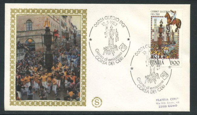 1983 - LOTTO/18449 - REPUBBLICA - FOLCLORE GUBBIO - FDC