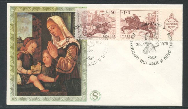 1976 - REPUBBLICA - VITTORE CARPACCIO - BUSTA FDC FILAGRANO - LOTTO/27501