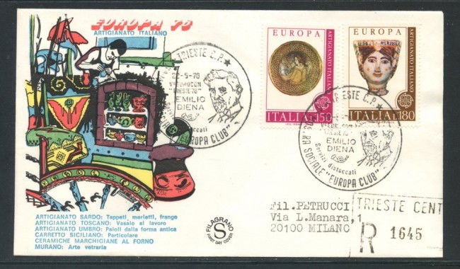 1976 - REPUBBLICA - EUROPA - BUSTA FDC FILAGRANO VIAGGIATA - LOTTO/27511