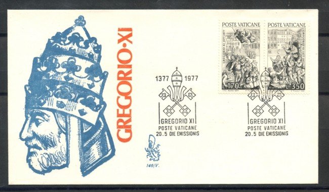 1977 - VATICANO - RITORNO DI GREGORIO XI° DA  AVIGNONE - BUSTA FDC VENEZIA- LOTTO/27744