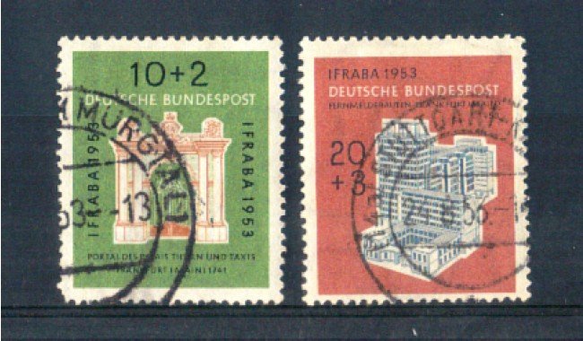 1953 - LOTTO/3451U - GERMANIA FEDERALE - ESPOSIZ. IFRABA - USATI