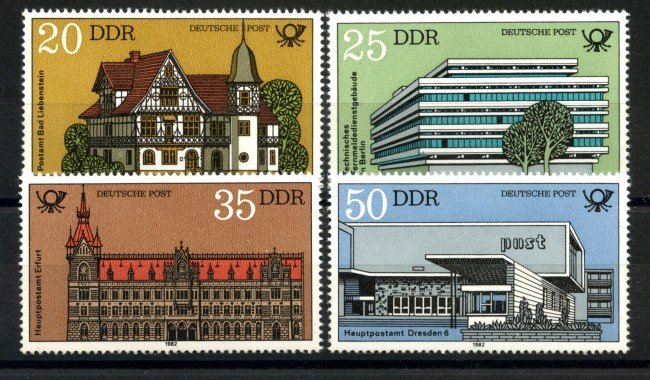 1982 - GERMANIA DDR - EDIFICI POSTALI 4v. - NUOVI - LOTTO/36594