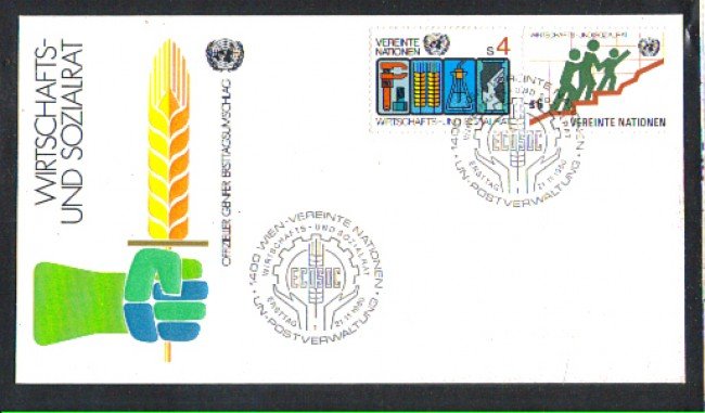 1980 - LOTTO/ONUA15FDC - ONU AUSTRIA - CONSIGLIO ECONOMICO - BUSTA FDC