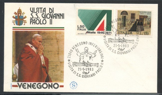1983 - ITALIA - VENEGONO INF. (VA) - VISITA DI S.S. GIOVANNI PAOLO II° - LOTTO/31177