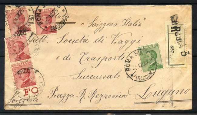 1925 - REGNO - LOTTO/42208 - RACCOMANDATA DA ROMA PER LA SVIZZERA 