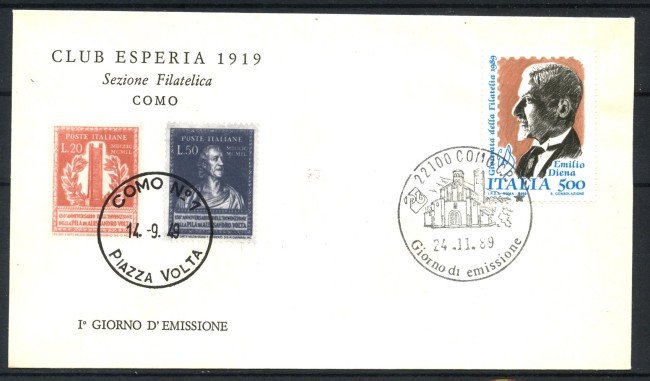 1989 - REPUBBLICA - LOTTO/39104 - GIORNATA FILATELIA - BUSTA FDC