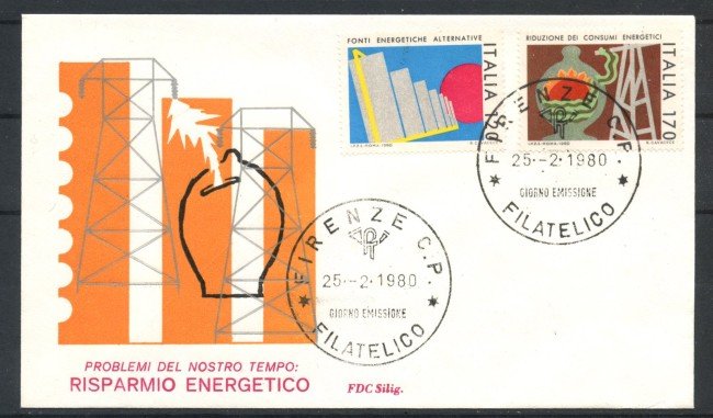 1980 - REPUBBLICA - LOTTO/39152 - CONSUMI ENERGETICI - FDC SILIGATO