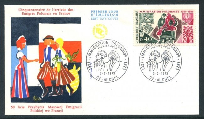 1973 - FRANCIA - IMMIGRAZIONE POLACCA - BUSTA FDC - LOTTO/26550