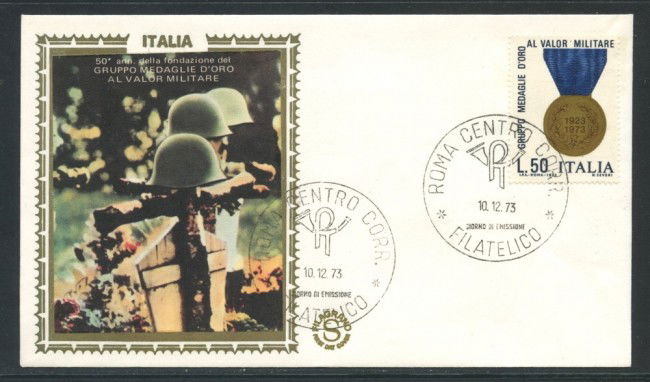 1973 - REPUBBLICA - MEDAGLIE AL VALORE MILITARE - BUSTA FDC FILAGRANO - LOTTO/27547