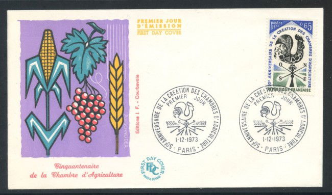 1973 - FRANCIA - CAMERE DI AGRICOLTURA - BUSTA FDC - LOTTO/25837