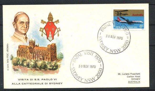 1970 - AUSTRALIA - LOTTO/41744 - VISITA DI PAPA PAOLO VI° A SYDNEY