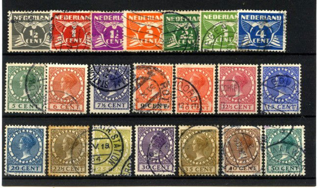 1926/28 - OLANDA - LOTTO/42857 - POSTA ORDINARIA 21v. - USATI