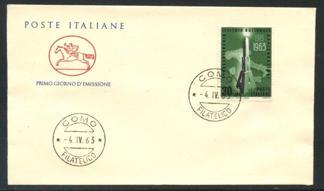 1963 - REPUBBLICA - ISTITUTO ASSICURAZIONI - BUSTA FDC - LOTTO/31930