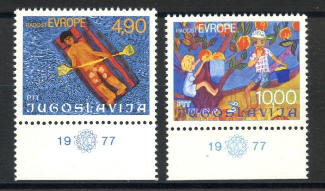 1977 - JUGOSLAVIA - LOTTO/38184 - GIOIE D'EUROPA 2v. - NUOVI