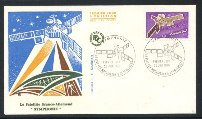 1976 - FRANCIA - SATELLITE SYMPHONIE - BUSTA FDC - LOTTO/25851