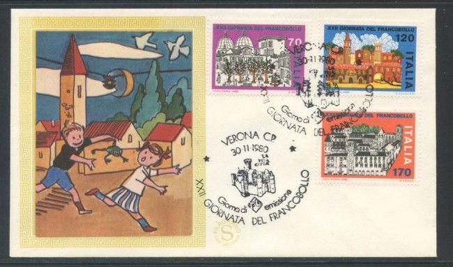 1980 - REPUBBLICA - GIORNATA DEL FRANCOBOLLO - BUSTA FDC - LOTTO/27416