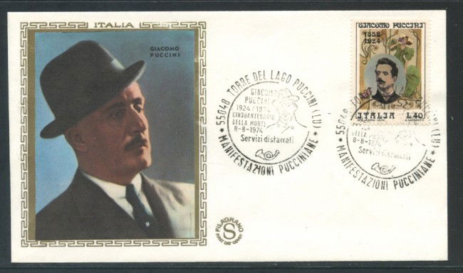1974 - REPUBBLICA - GIACOMO PUCCINI - BUSTA FDC FILAGRANO - LOTTO/27447