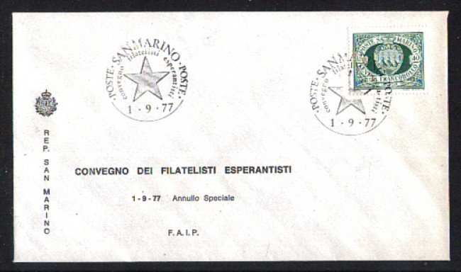 1977 - LBF/3440 - SAN MARINO - CONGRESSO FILATELISTI ESPERANTISTI