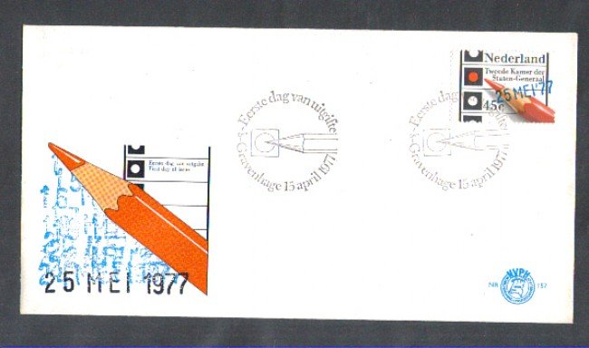 1977 - LOTTO/10980 - OLANDA  - ELEZIONI STATI GENERALI SOPRASTAMPATO - BUSTA FDC