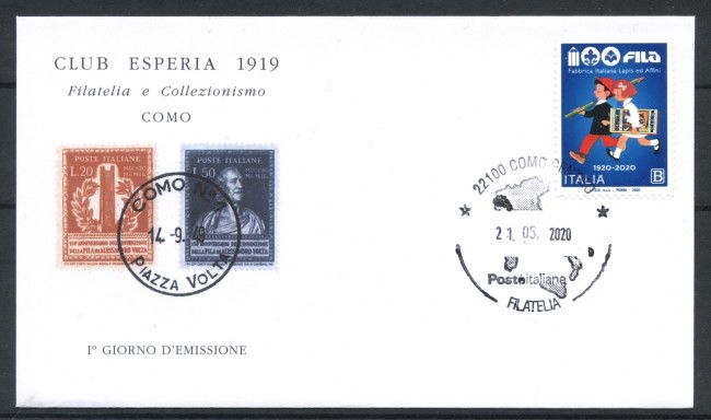 2020 - ITALIA REPUBBLICA - FABBRICA  LAPIS E AFFINI - BUSTA FDC - LOTTO/36367
