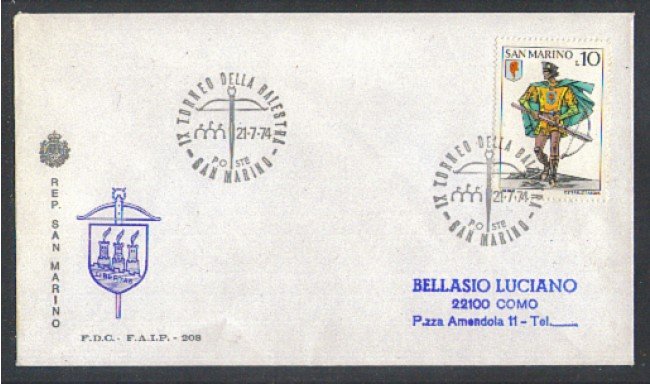 1974 - LBF/3712 - SAN MARINO - TORNEO DELLA BALESTRA