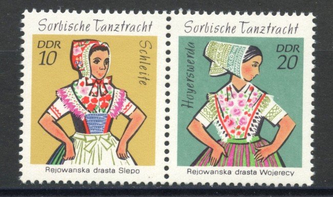 1971 - GERMANIA DDR - COSTUMI POPOLARI  2v.- NUOVI - LOTTO/36421