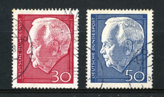 1967 - GERMANIA FEDERALE - PRESIDENTE LUBKE 2v. - USATI  - LOTTO/30937U
