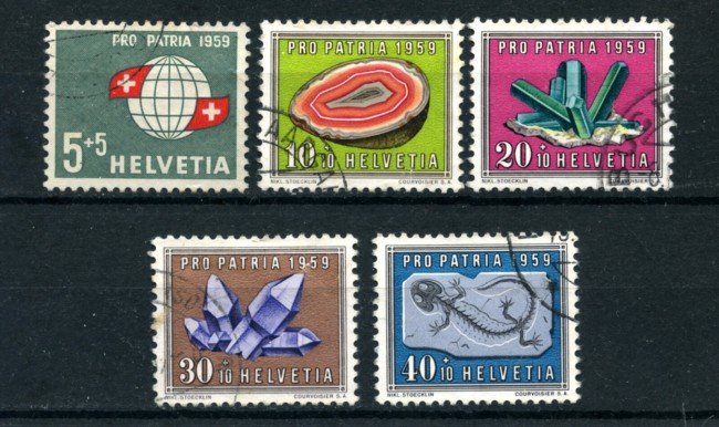 1959 - LOTTO/22322 - SVIZZERA - PRO PATRIA 5v. - USATI