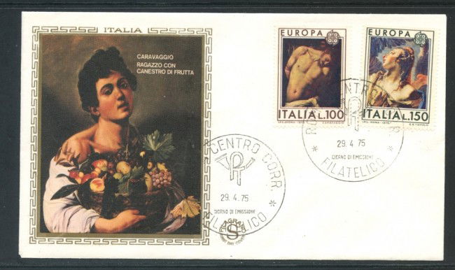 1975 - REPUBBLICA - EUROPA - BUSTA FDC FILAGRANO - LOTTO/27481