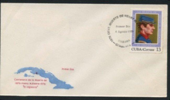 1976 - LOTTO/11478 - CUBA - CENTENARIO DI H.M.REEVE - BUSTA FDC