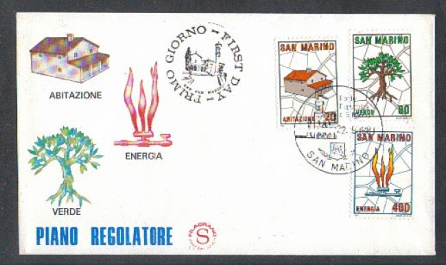 1981 - LOTTO/8018ZA - SAN MARINO - PIANO REGOLATORE - FDC
