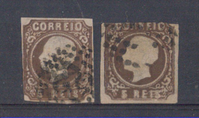 1862 - LOTTO/9612UB - PORTOGALLO - 5r. BRUNO -  USATI