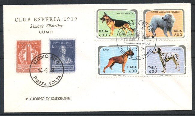 1994 - REPUBBLICA - LOTTO/38864 - ANIMALI CANI - BUSTA FDC