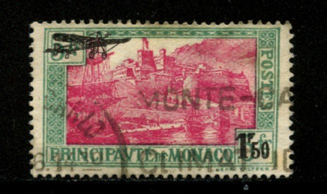 1933 - LOTTO/12912 - MONACO - 1,50 SU 5 Fr. POSTA AEREA - USATO
